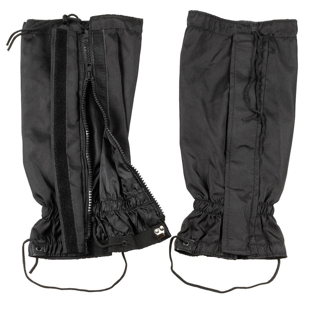 Polainas tibiales BW impermeables negras (spinky) para impedir la entrada de suciedad entre bota y pernera