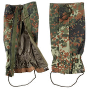 Návleky holenní BW FLECKTARN impermeables en camuflaje, evitan la entrada de suciedad entre bota y pernera