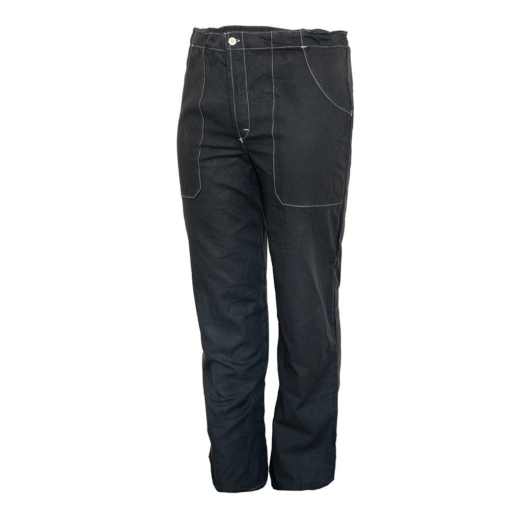 Pantalones de algodón negros informales para hombre - vista frontal
