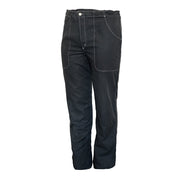 Pantalones de algodón negros informales para hombre - vista frontal