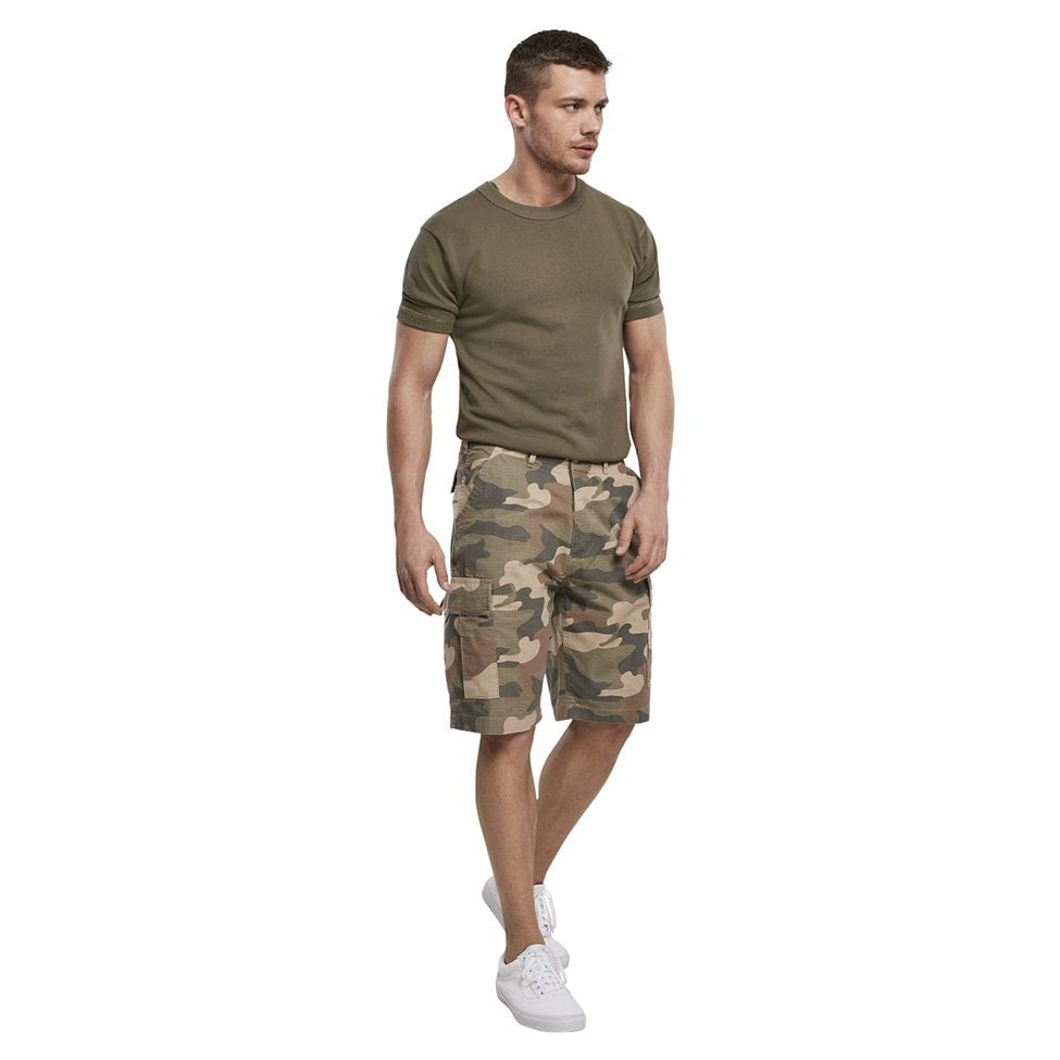Pantalones cortos US BDU rip-stop en algodón con 6 bolsillos y cintura ajustable