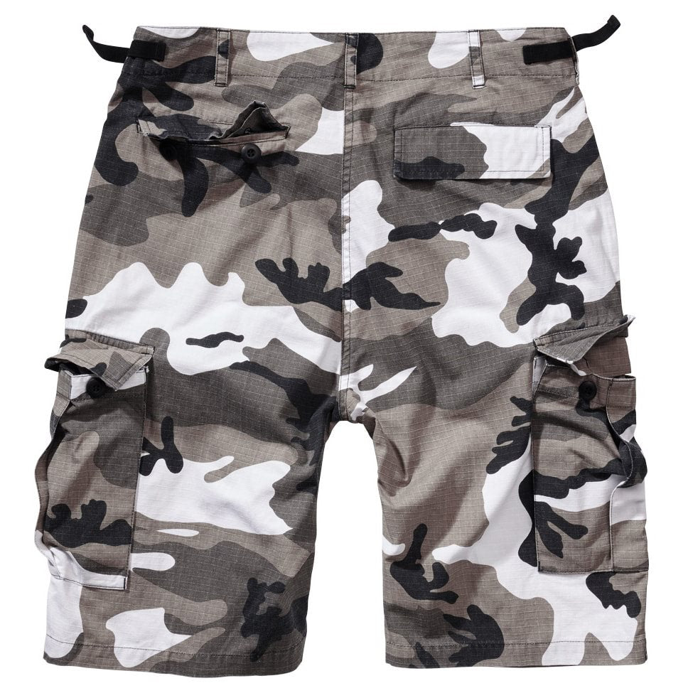 Pantalones cortos BDU URBAN en algodón rip-stop, 6 bolsillos y cintura ajustable