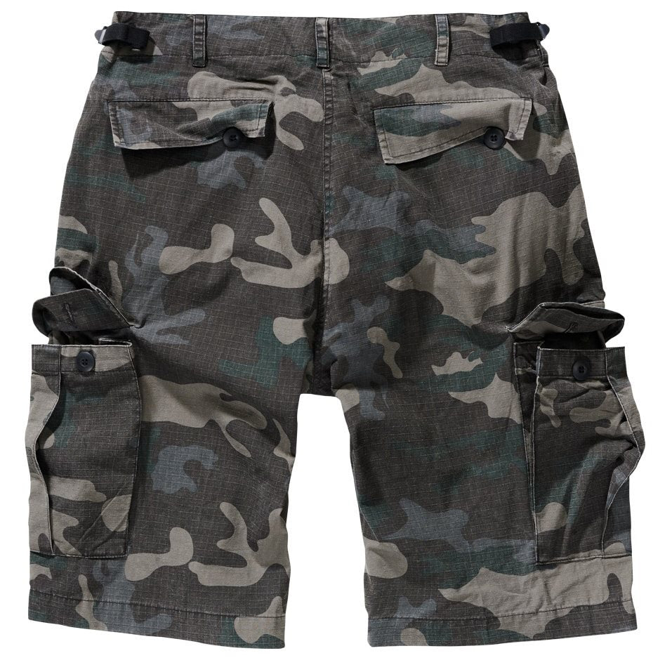 Pantalones cortos US BDU rip-stop en algodón con 6 bolsillos y cierre a botones