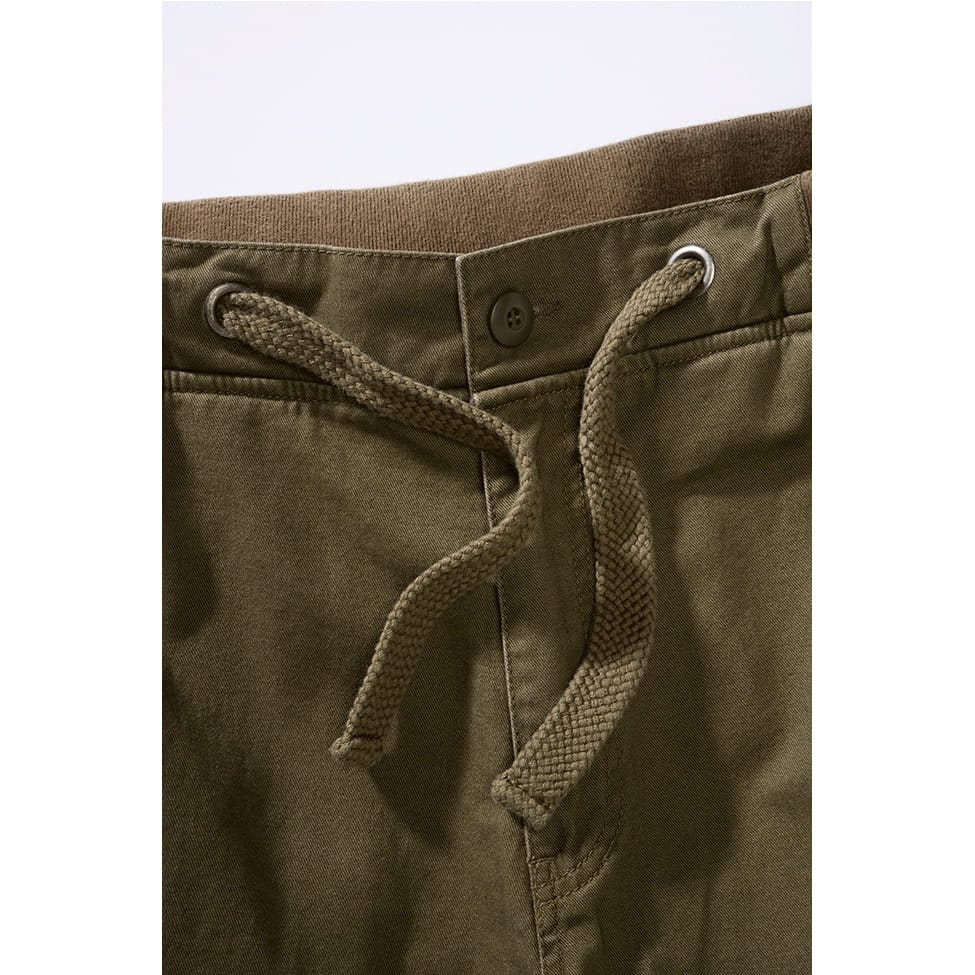 Pantalones cortos PACKHAM VAGE verdes en algodón, cintura elástica con cordón, estilo lavado