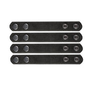 Sujetadores para cinturón 4 uds negro, cierre con broches y superficie con velcro