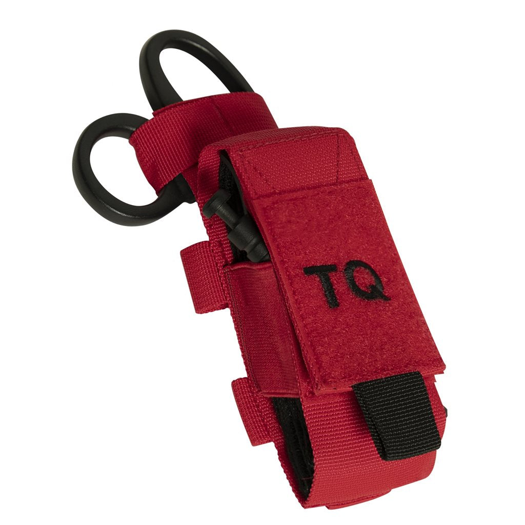 Funda MOLLE TQ roja para torniquete y tijeras, 17 x 5 x 2,5 cm