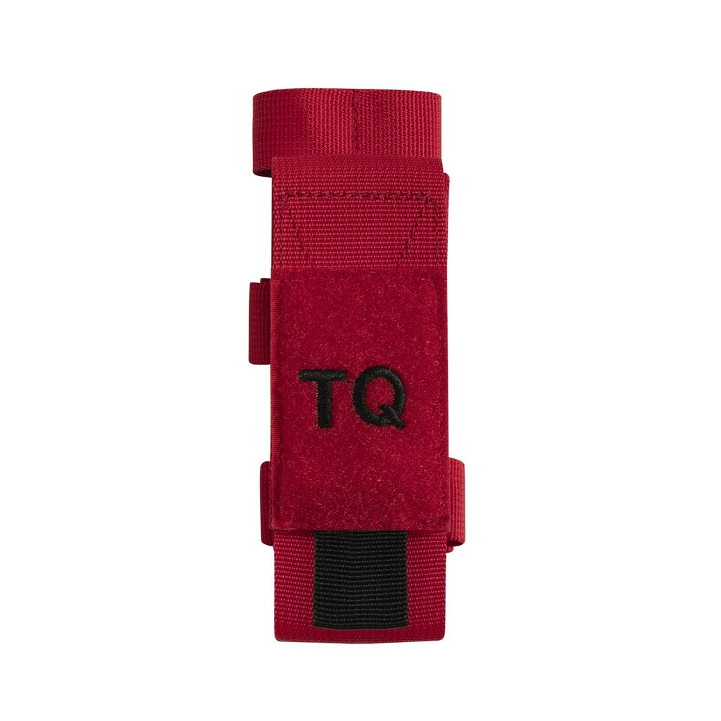 Funda MOLLE TQ roja para torniquete y tijeras, 17 x 5 x 2,5 cm