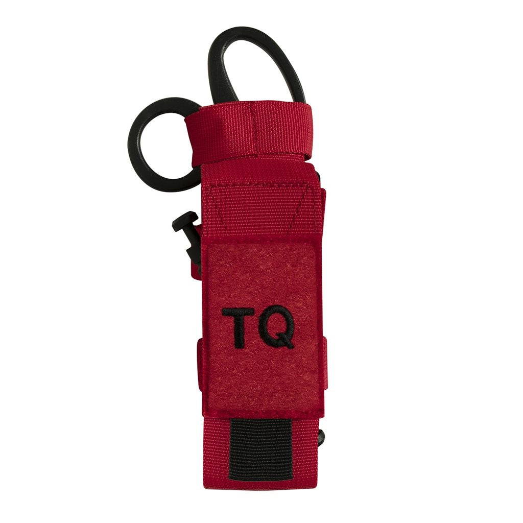 Funda MOLLE TQ roja para torniquete y tijeras, 17 x 5 x 2,5 cm