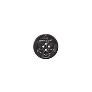 Botón plástico US NAVY con ancla para peacoat, negro, diámetro 3 cm