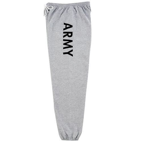 Pantalones chándal US ARMY gris con forro polar y cintura elástica