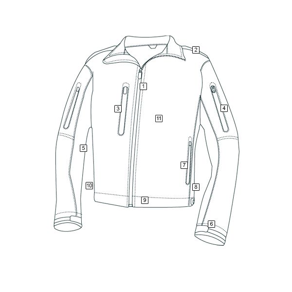 Chaqueta 24-7 SERIES E SOFTSHE SHORT negra (modelo 20930)