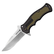 Navaja Crawford Model 1 con hoja ancha de acero 4116 y empuñadura Zy-Ex