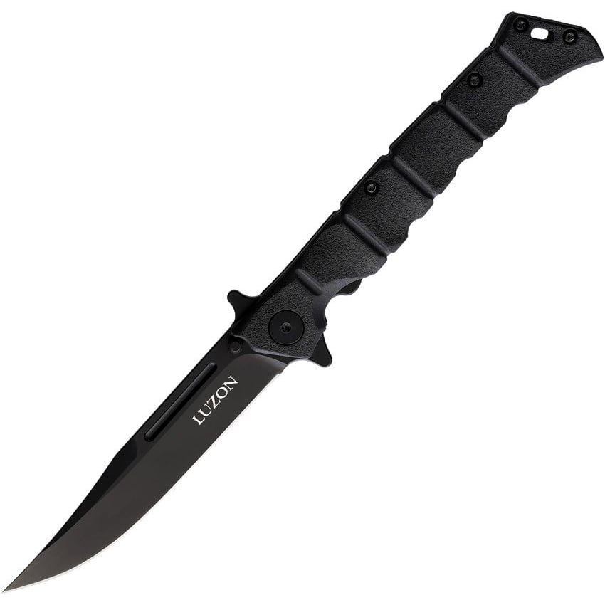 Navaja cerrable LUZON MEDIUM negra Cold Steel con hoja de acero 8Cr13MoV y perno de apertura