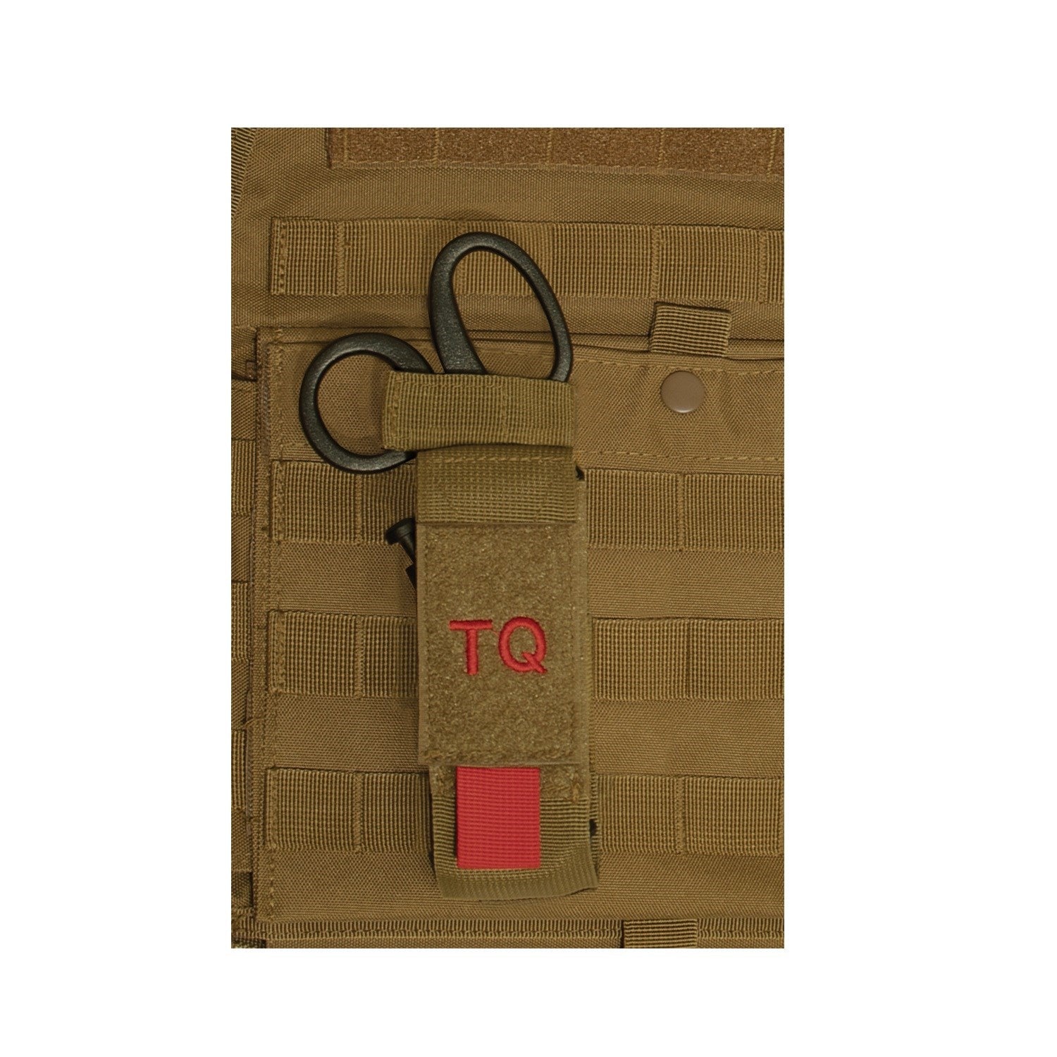 Funda MOLLE TQ verde para torniquete y tijeras