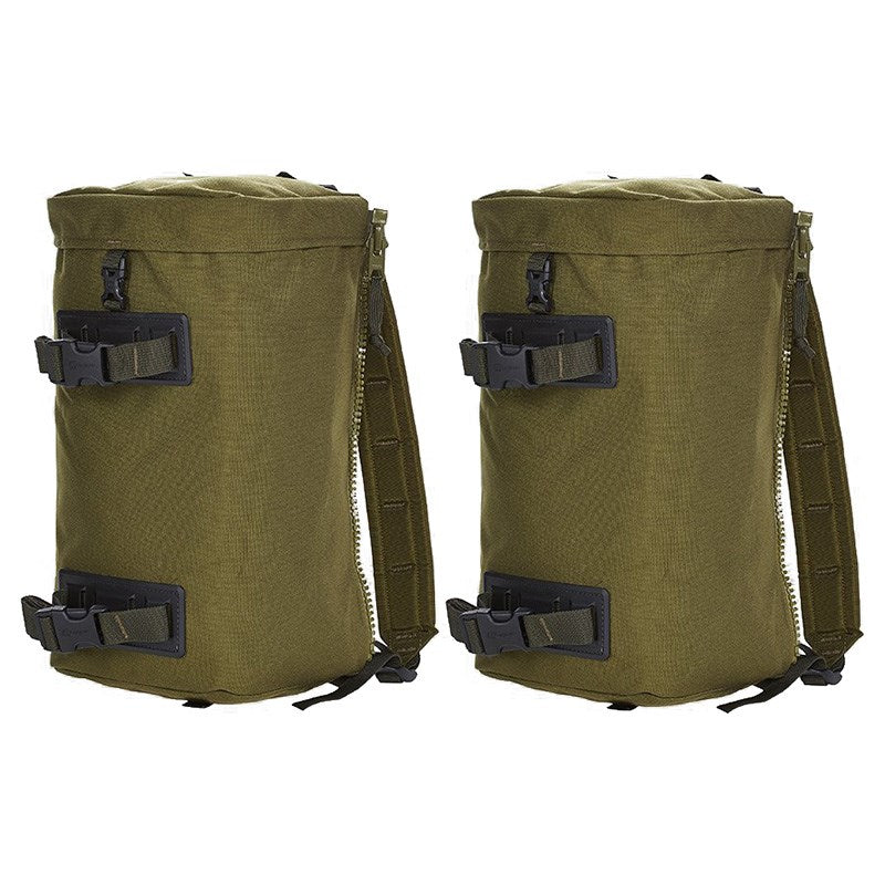 Bolsillos laterales Berghaus MMPS 30L (2x15L) verdes, acoplables a mochilas Centurio y Crusader