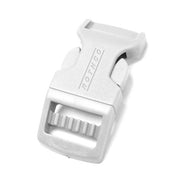 Hebilla FASTEX blanca de plástico para correas de 1,5 cm, ideal para mochilas, bolsos y pulseras paracord