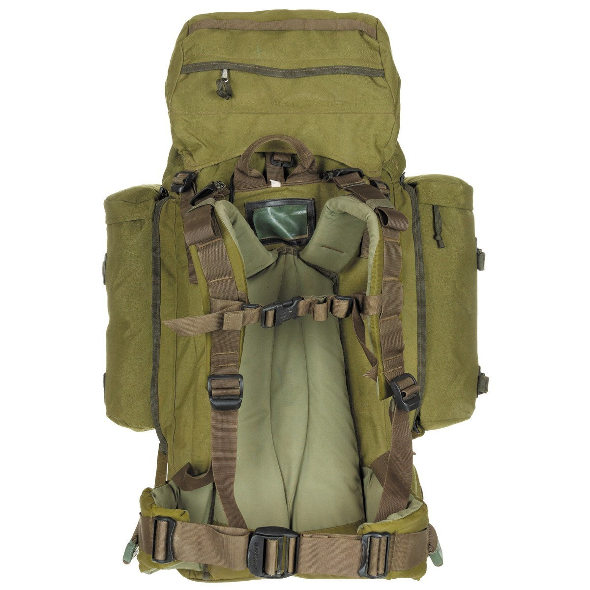 Mochila Berghaus Crusader 90+20L verde usada - vista general