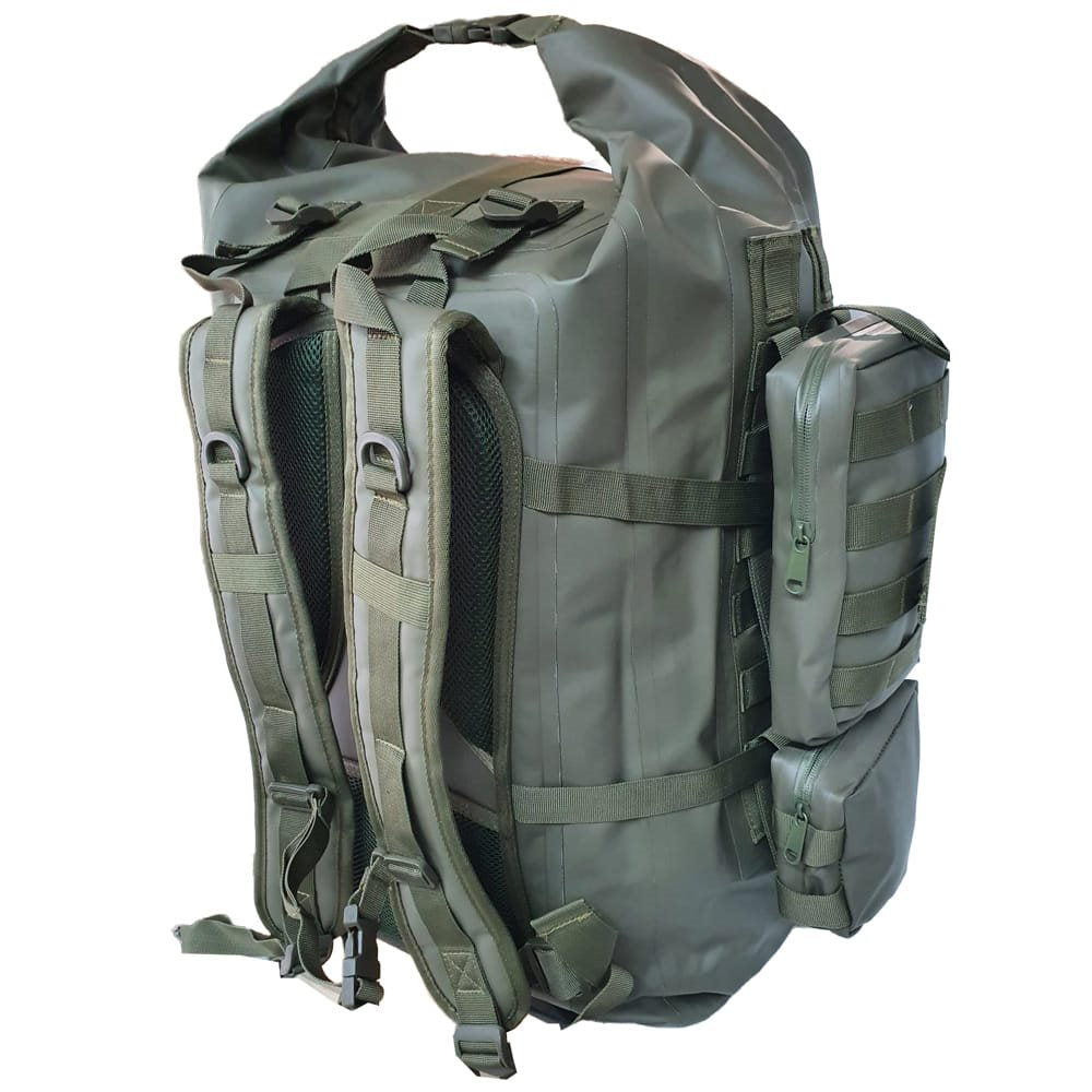 Mochila ARMY-X-TREME 70 l impermeable verde con bolsillos MOLLE/PALS