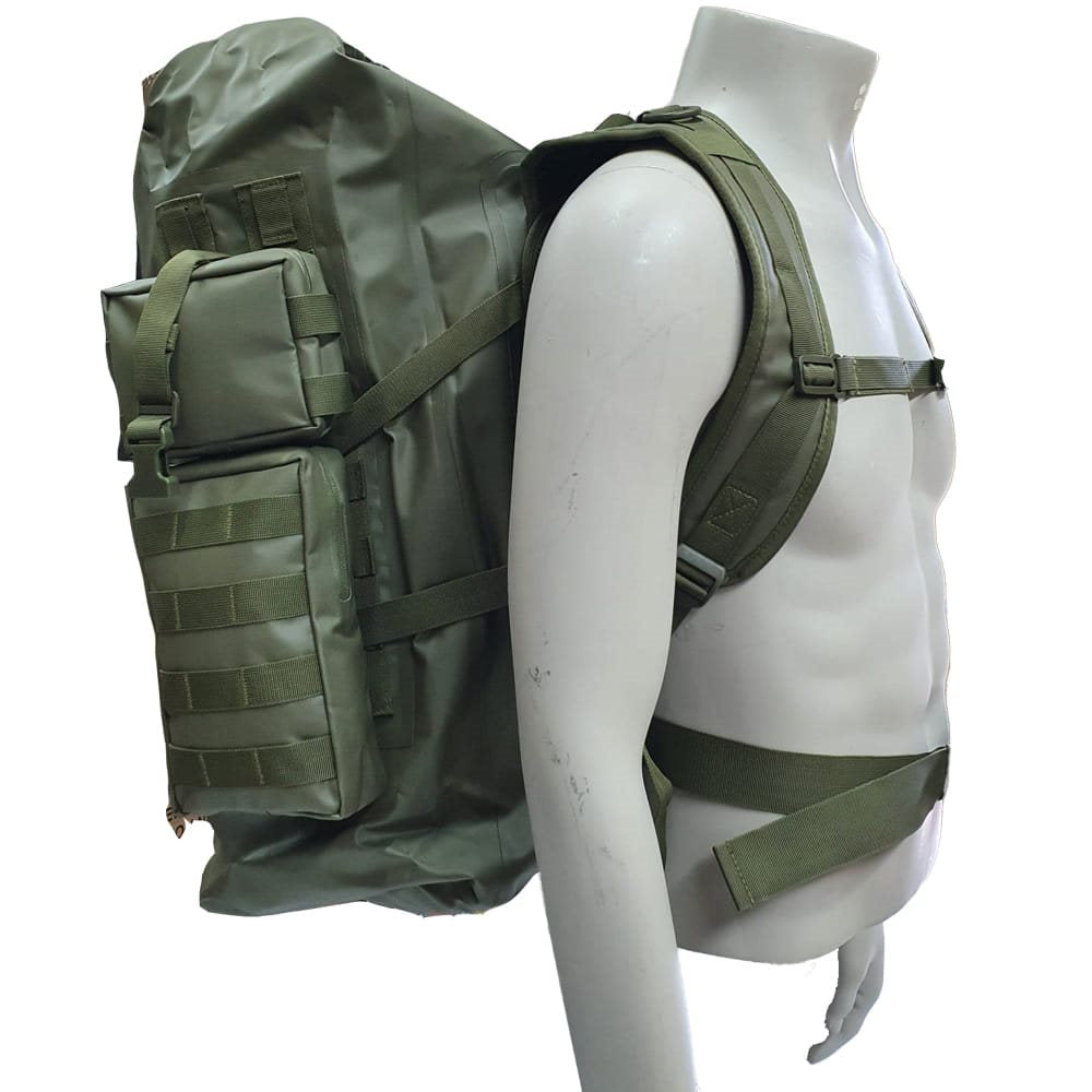 Mochila ARMY-X-TREME 70 l impermeable verde con bolsillos MOLLE/PALS