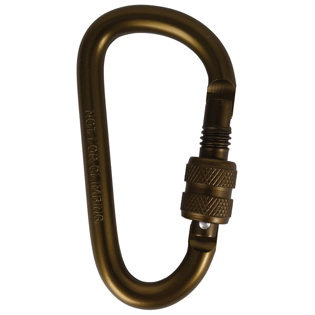 Mosquetón de aluminio 80 mm COYOTE con cierre de seguridad para accesorios