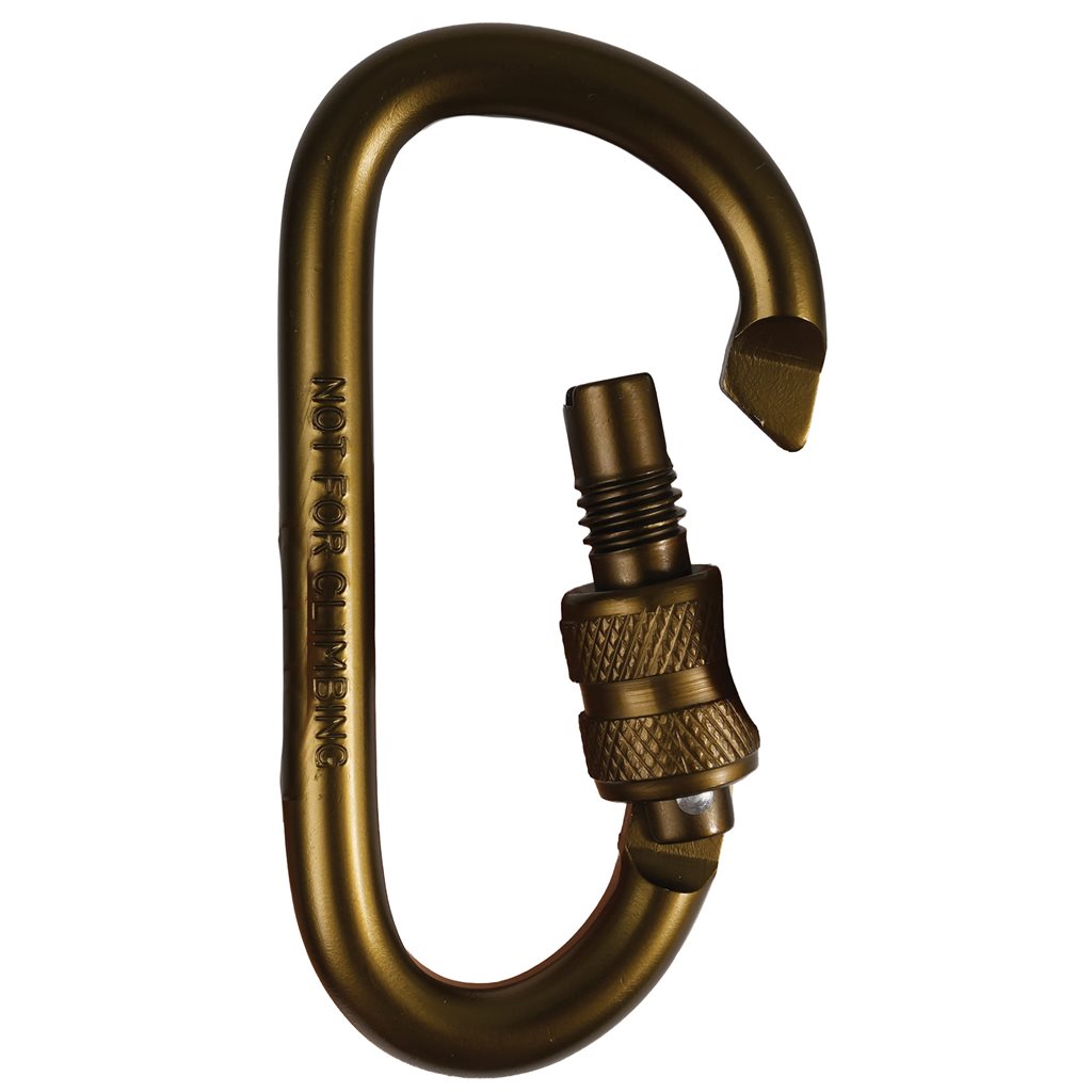 Mosquetón de aluminio 80 mm COYOTE con cierre de seguridad para accesorios