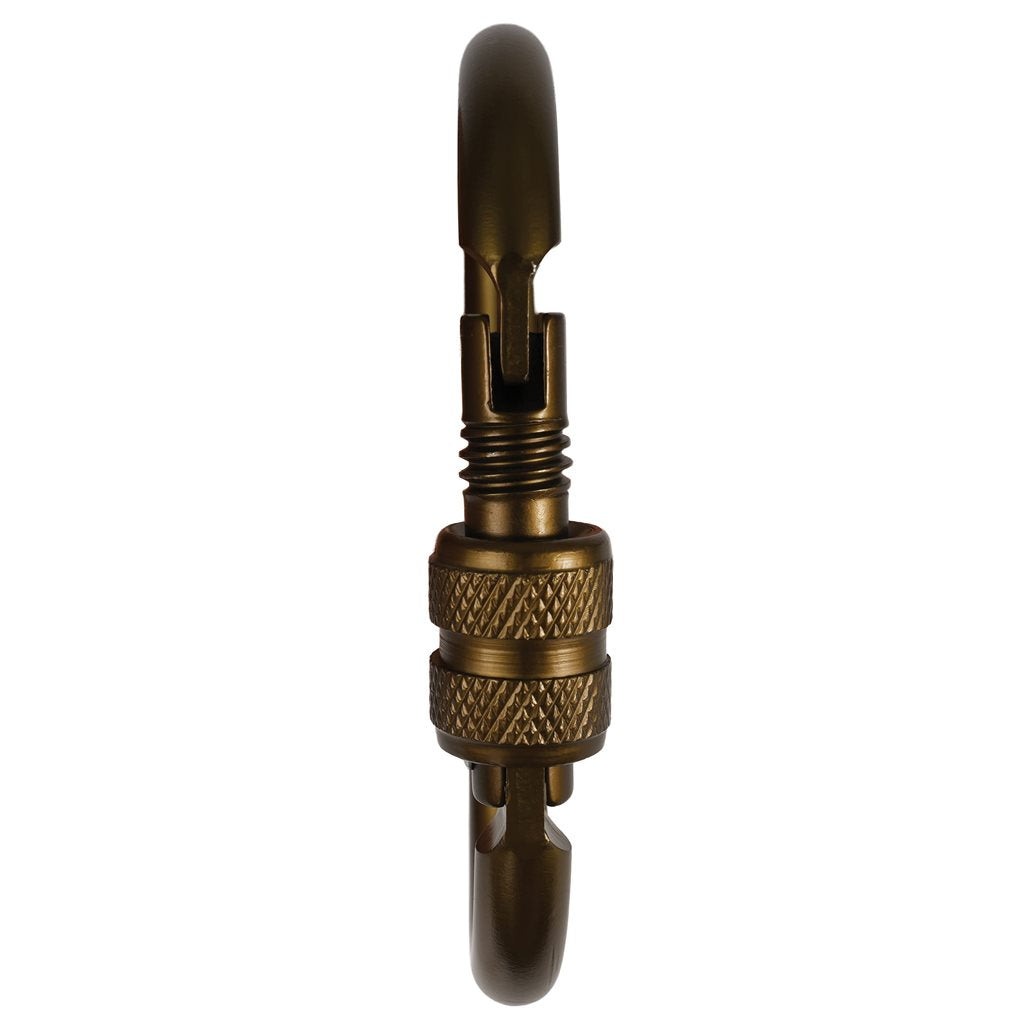 Mosquetón de aluminio 80 mm COYOTE con cierre de seguridad para accesorios