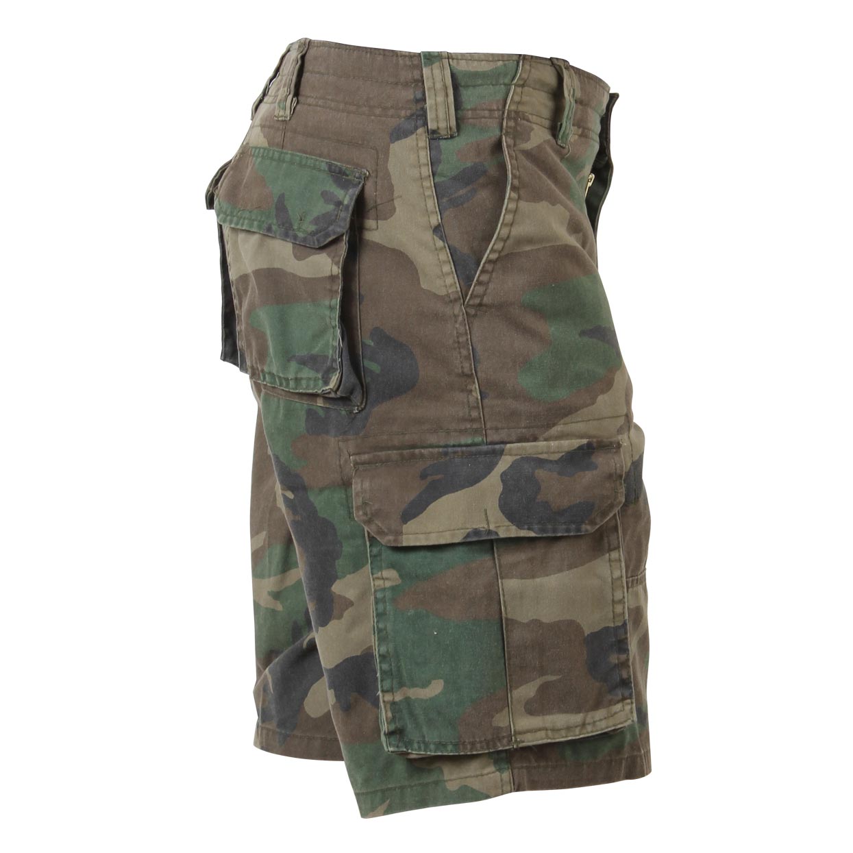 Pantalones cortos Paratrooper Woodland Rothco en camuflaje, estilo ACU, tela resistente