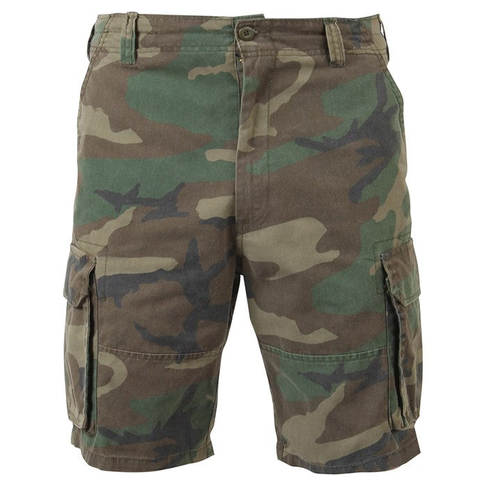 Pantalones cortos Paratrooper Woodland Rothco en camuflaje, estilo ACU, tela resistente
