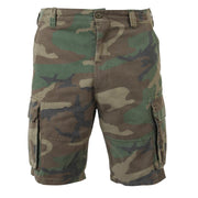 Pantalones cortos Paratrooper Woodland Rothco en camuflaje, estilo ACU, tela resistente