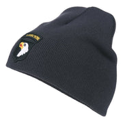 Gorro 101st Airborne tejido gris oscuro con parche de la 101st Airborne