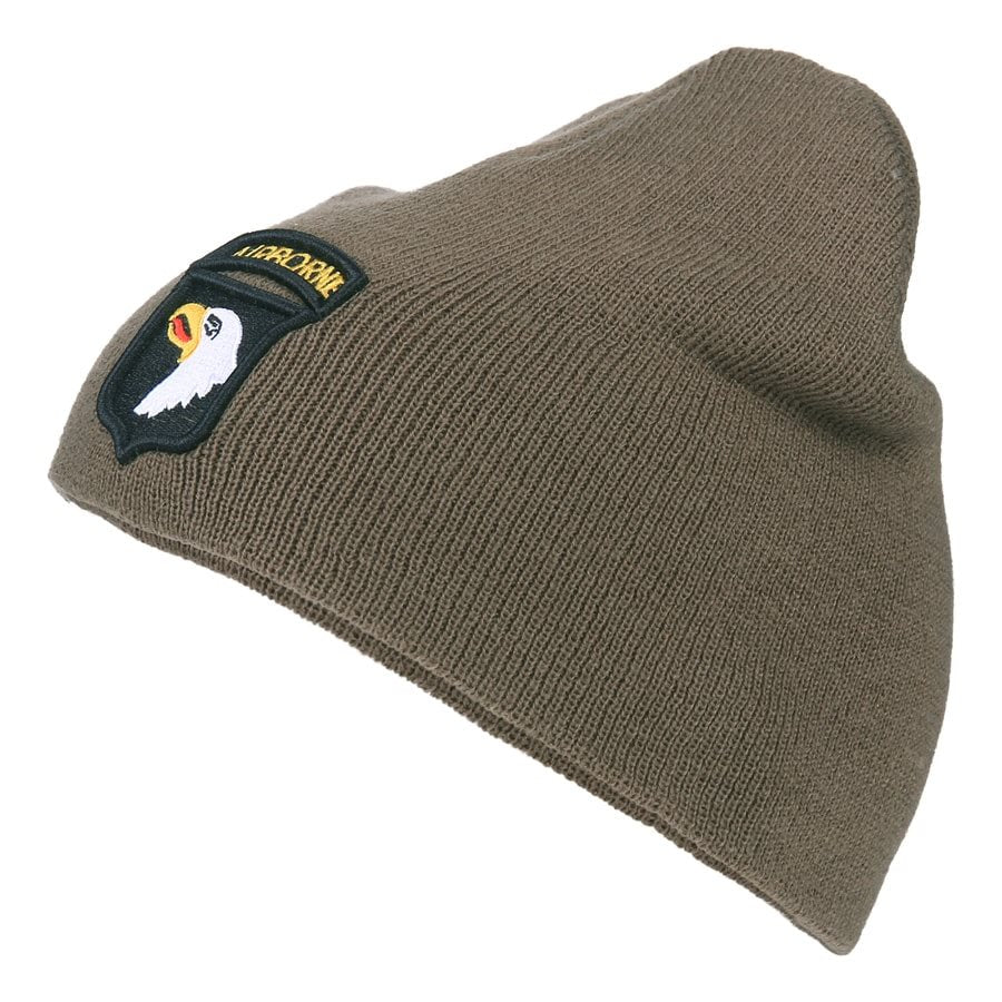 Gorro 101st Airborne tejido negro con parche, 100% acrílico