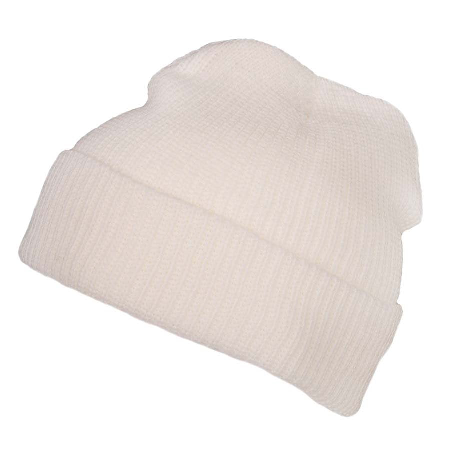 Gorro invernal WATCH tejido blanco en acrílico, talla única