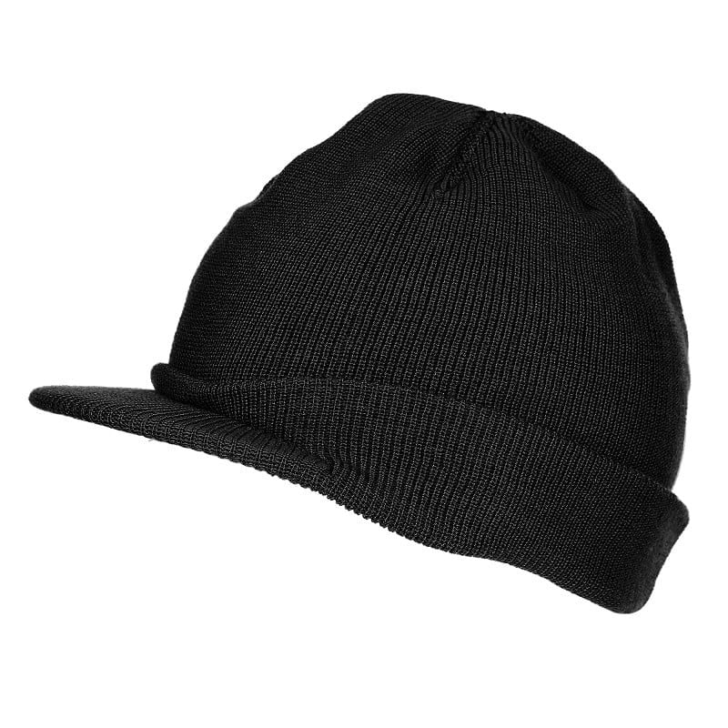 Gorro de lana US JEEP réplica WWII negro, vista frontal