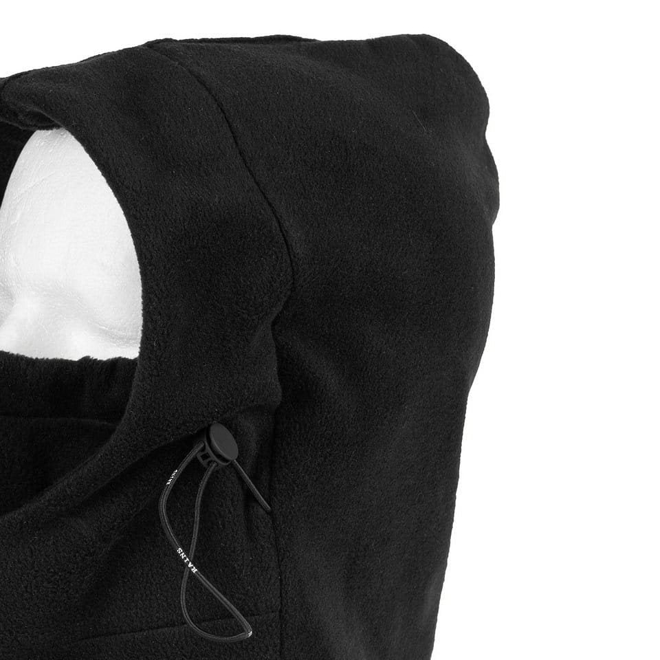 Balaclava polar fleece negra, pasamontañas multifuncional que cubre cuello y cabeza