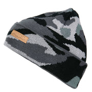 Gorro beanie tejido camuflaje urbano, cálido, 100% acrílico, talla única