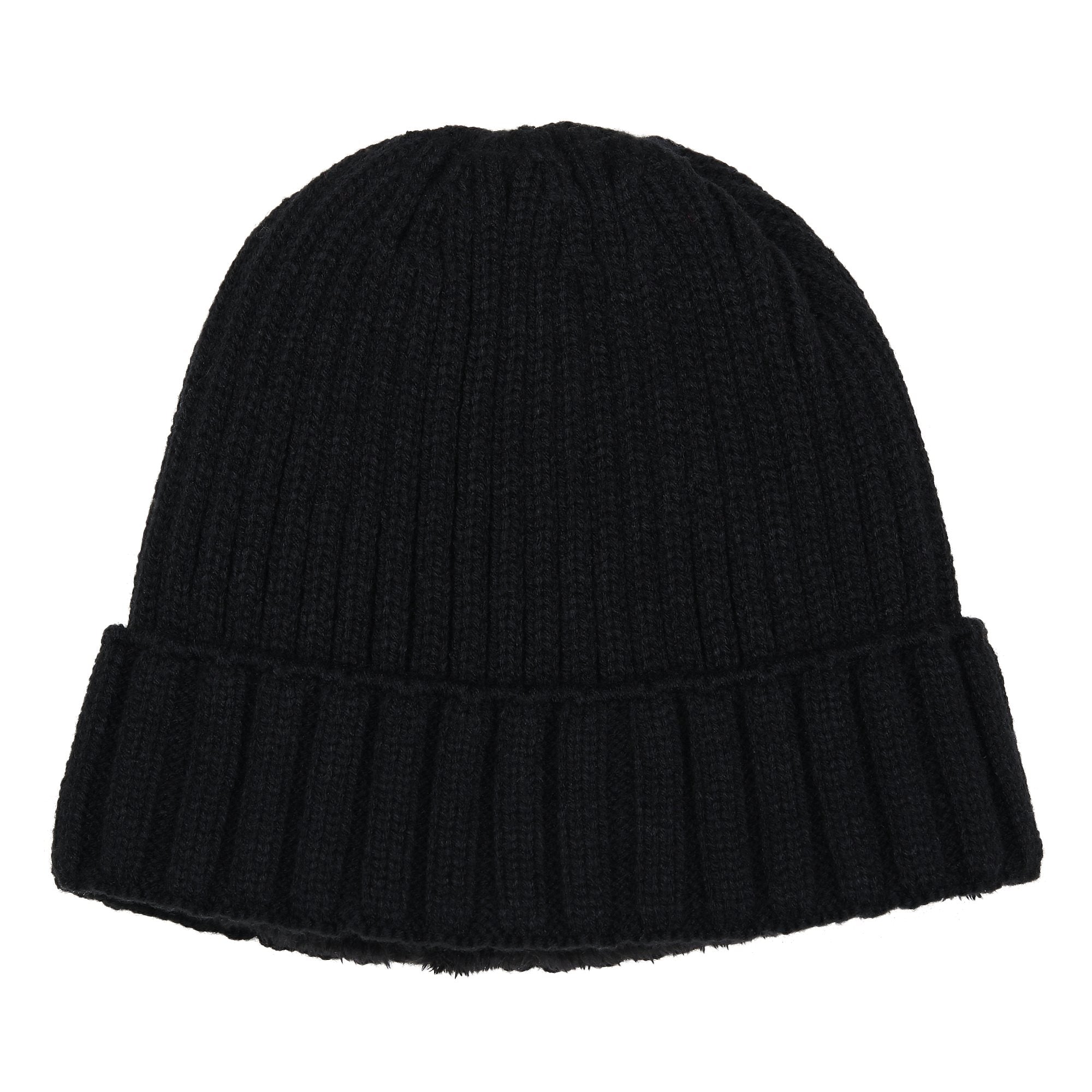 Gorro de punto Extreme Beanie negro con forro de pelo