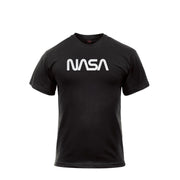 Camiseta negra NASA Rothco manga corta con logo frontal