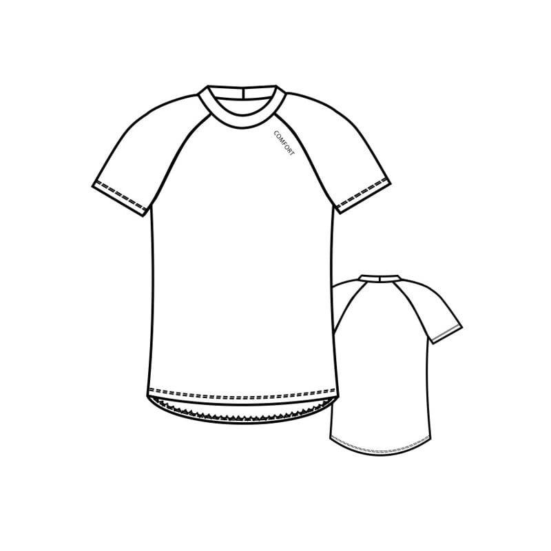 Camiseta funcional IBRIT de lana merino verde, manga corta raglán para hombre
