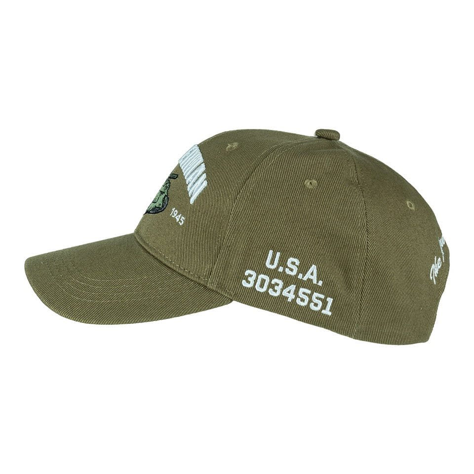Gorra de béisbol M4 SHERMAN verde, 100% algodón