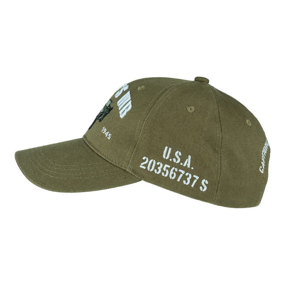 Gorra baseball verde WILLYS MB, 100% algodón, talla única