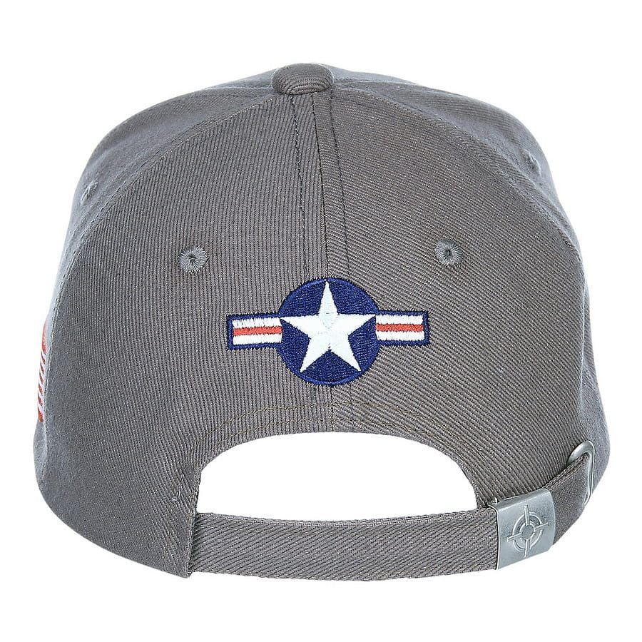 Gorra negra de béisbol US AIR FORCE con logo y bandera