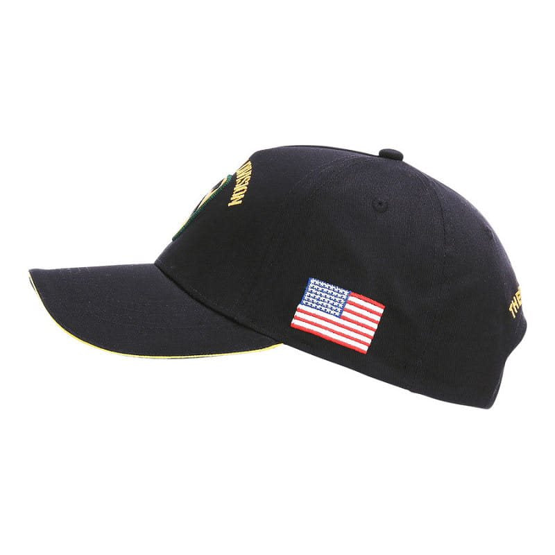 Gorra Baseball US Cavalry WWII 3D negra con bordado frontal