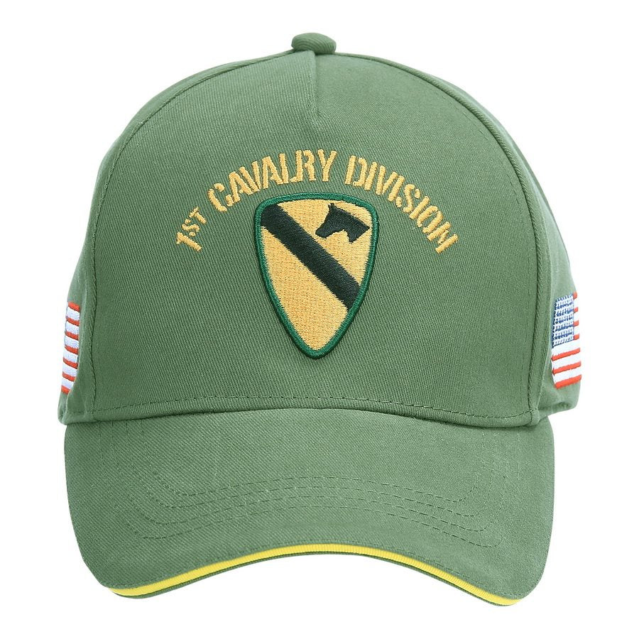 Gorra Baseball US Cavalry WWII 3D negra con bordado frontal