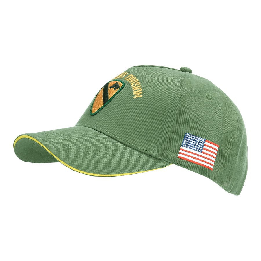 Gorra Baseball US Cavalry WWII 3D negra con bordado frontal