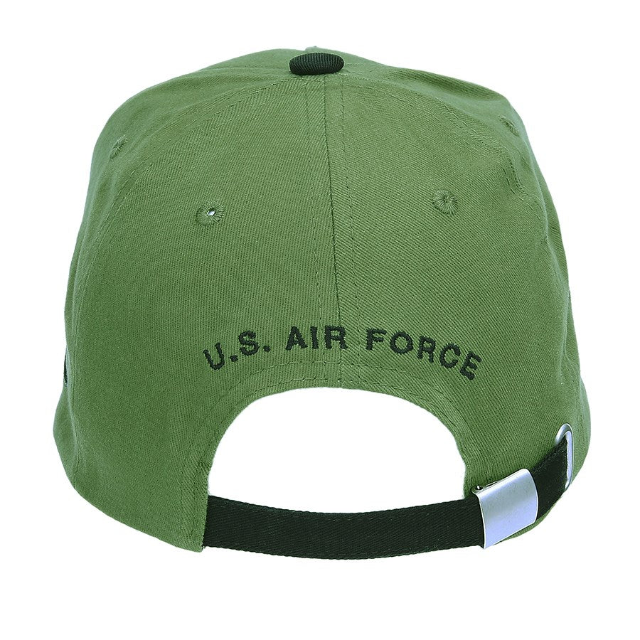 Gorra de béisbol verde claro con visera negra y motivo UH-60 Blackhawk