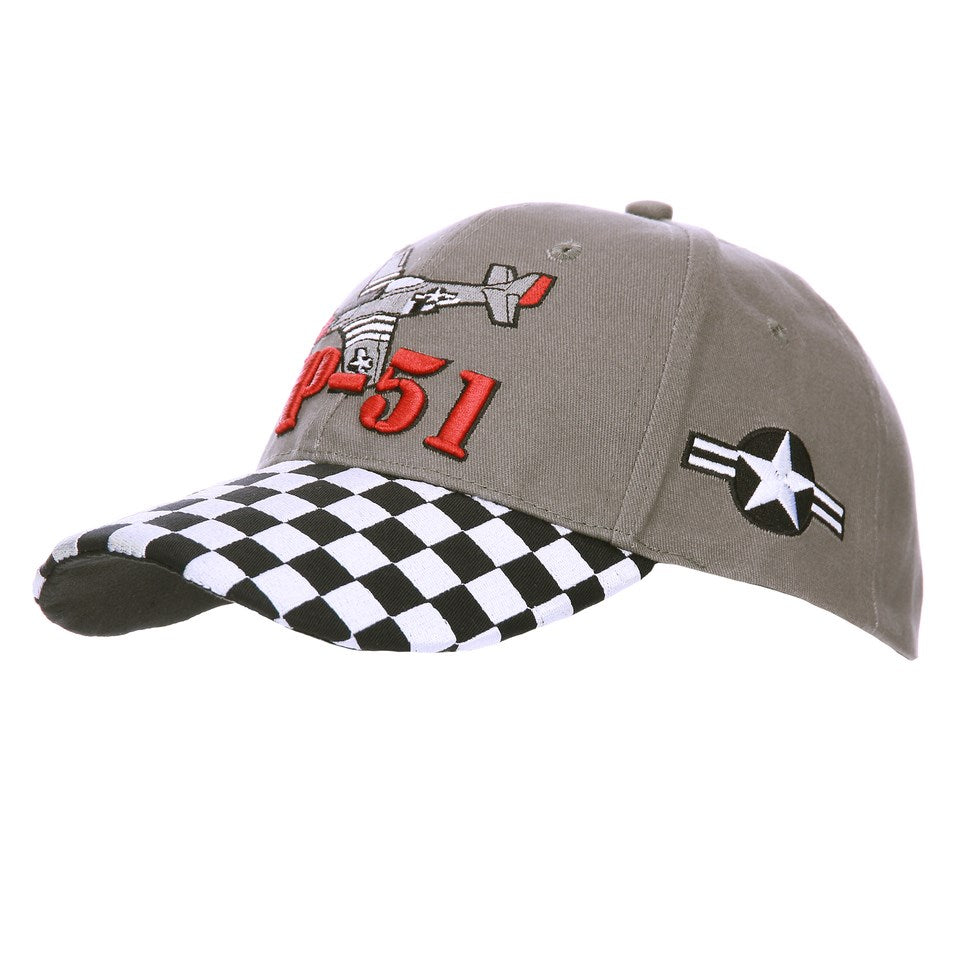 Gorra de béisbol P-51 MUSTANG 100% algodón - vista frontal