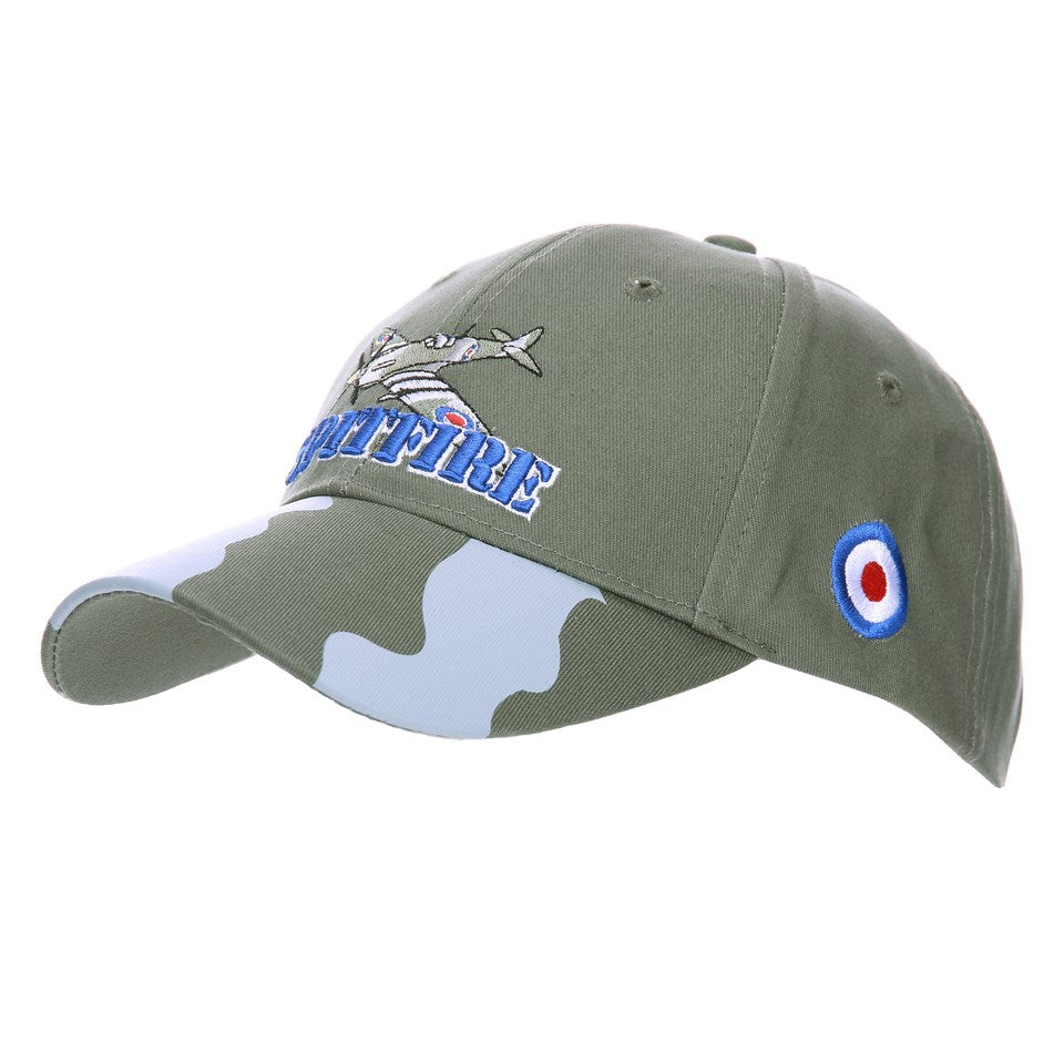 Gorra béisbol SPITFIRE verde, 100% algodón, talla única