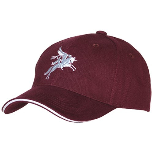 Gorra baseball PEGASUS con emblema del pegaso blanco bordado