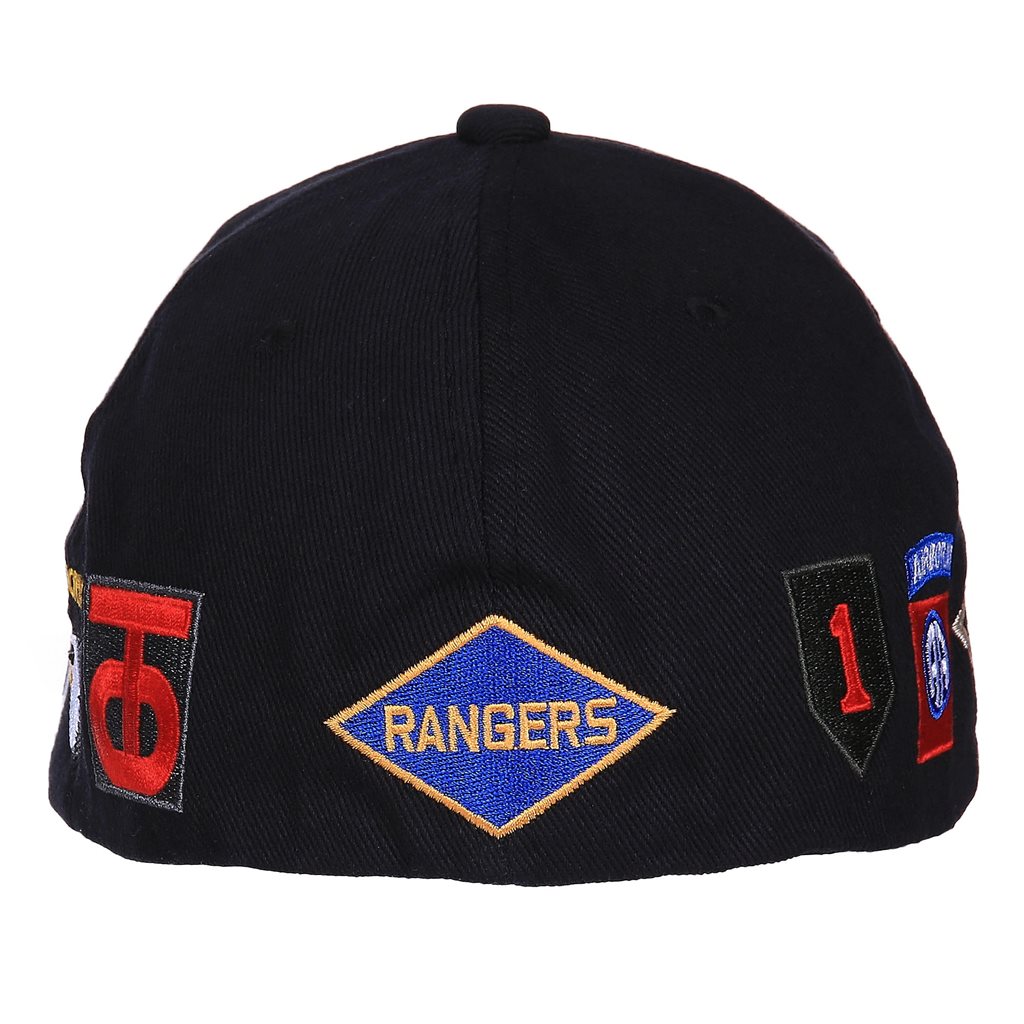 Gorra béisbol D-DAY negra con bordado 3D frontal
