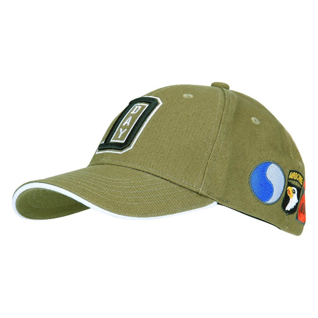 Gorra béisbol D-DAY negra con bordado 3D frontal